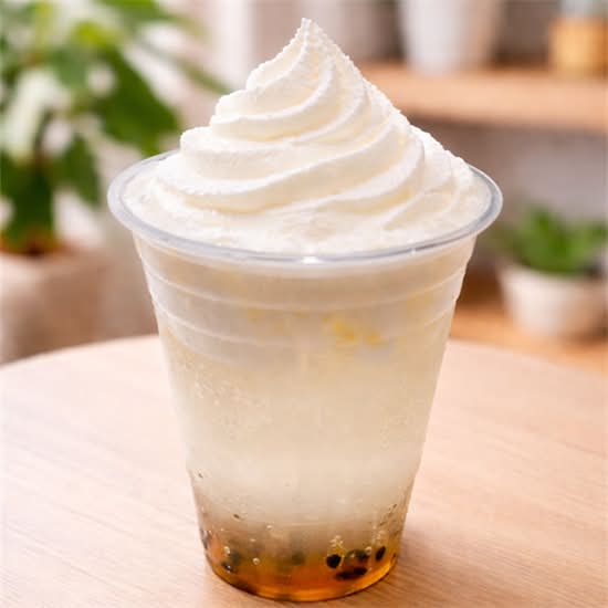 Passion Fruit Sparkling Snow Cap Iced Drink 百香果气泡雪顶
